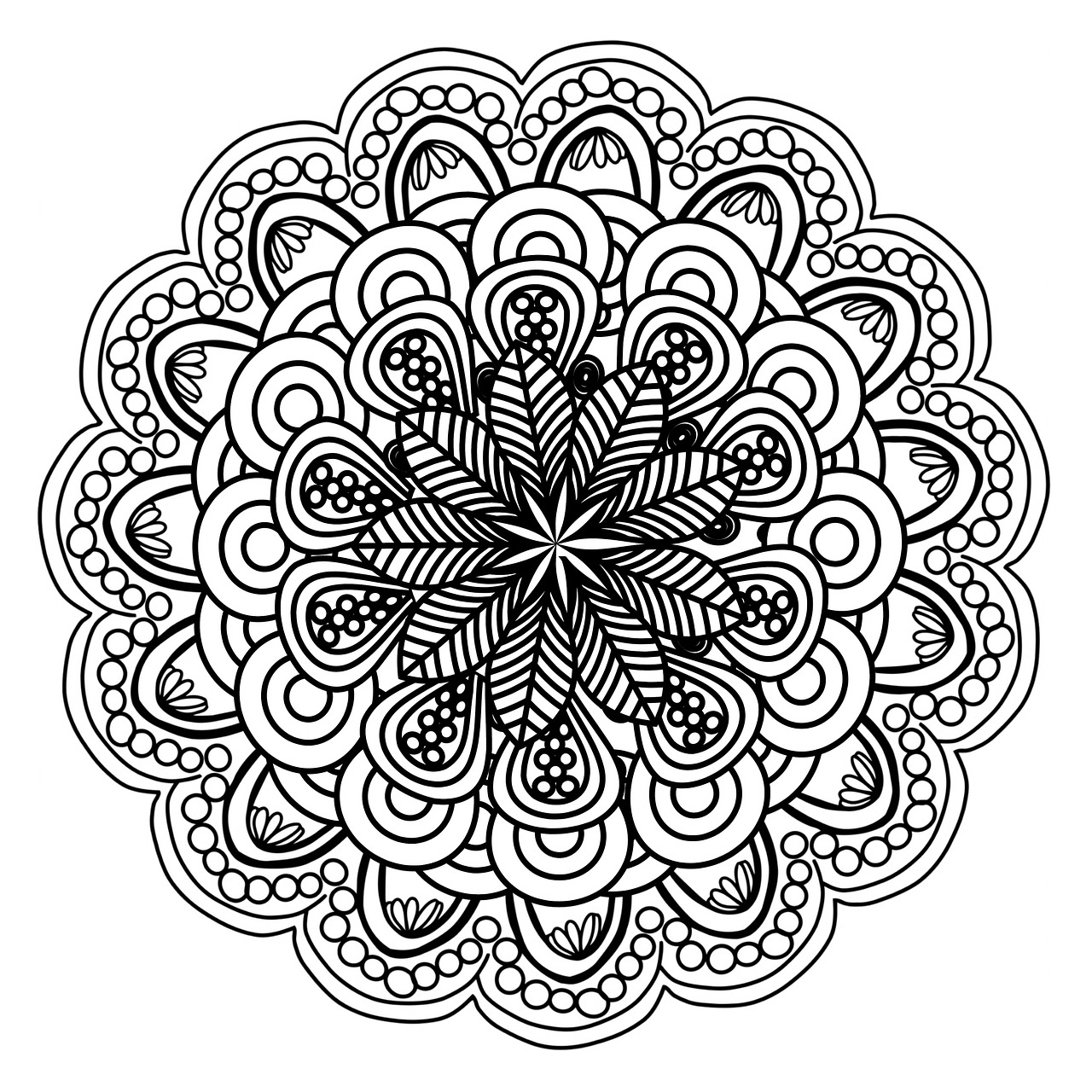 mandala, pattern, round